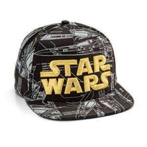 Star Wars X-Wing Blueprint Hat NWT Unisex One Size